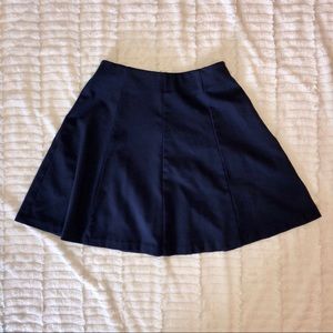 Blue Flowy High Waisted Skirt